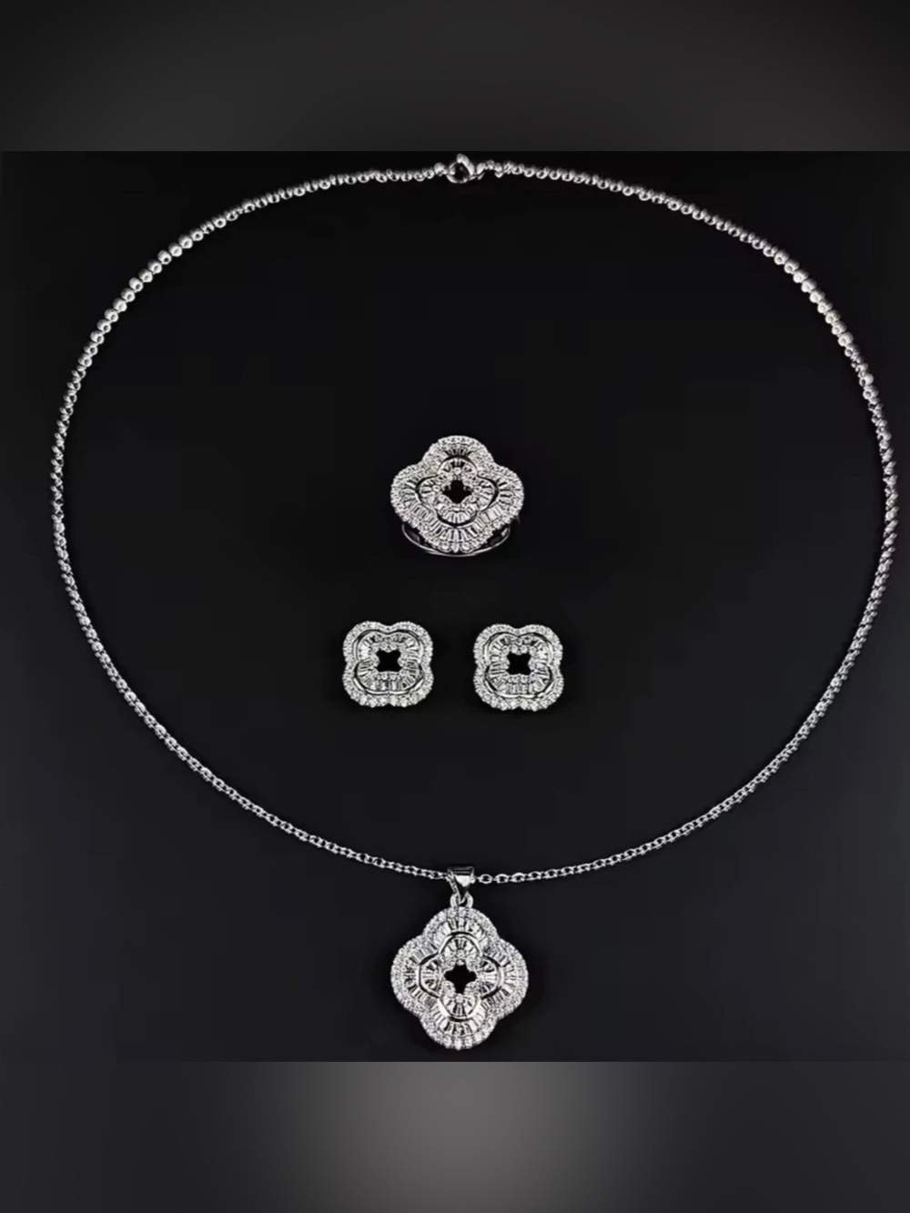 New Silver-Tone Jewelry Set